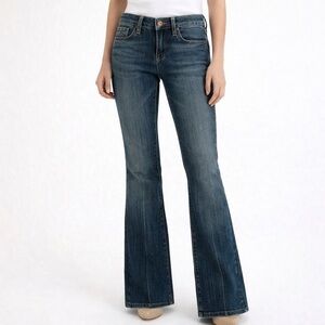 Vigoss Blue Wash Flare Jeans Low Rise Stretch Denim Size 1/2